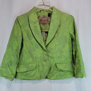 Robert Graham Women's Green Floral Jacket Blazer